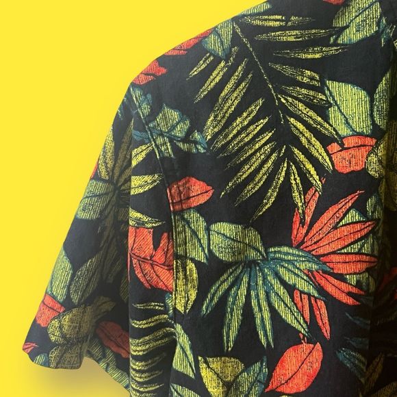 VTG Women’s Thereabouts Hawaiian Aloha Tropical Floral Colorful SS Shirt Y2k L - Picture 2 of 6